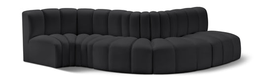 Arc - Faux Leather 5 Piece Modular Sofa