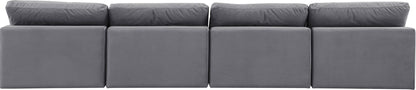 Comfy - Velvet Modular Armless Sofa 4 Seats