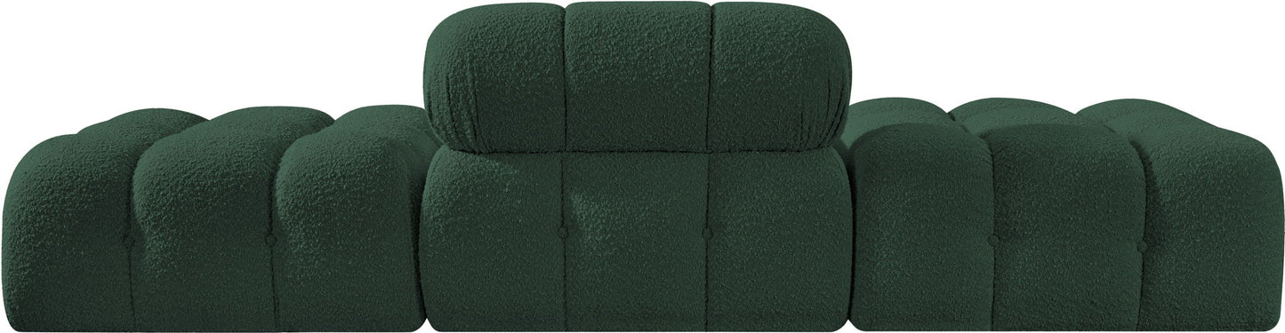 Ames - 3 Piece Boucle Upholstered Modular Sofa With 2 Backless Seats