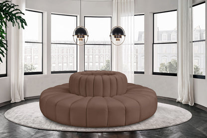 Arc - Faux Leather 8 Piece Round Modular Sofa