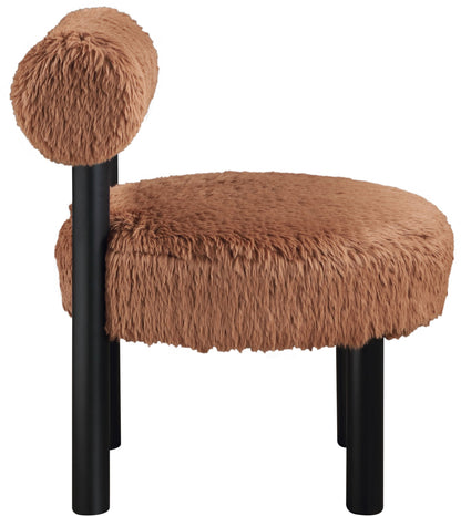 Ambre - Vegan Shearling Fabric Upholstered Accent Chair