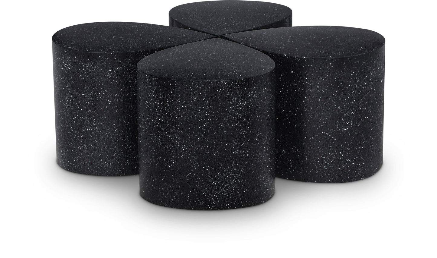 Petal - Coffee Table - Black Terazzo