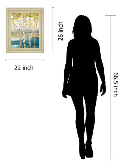 22x26 Down By The River By Allison Pearce - Framed Print Wall Art - White