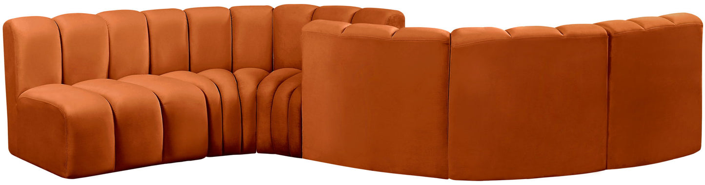 Arc - Velvet 6 Piece Modular Sofa