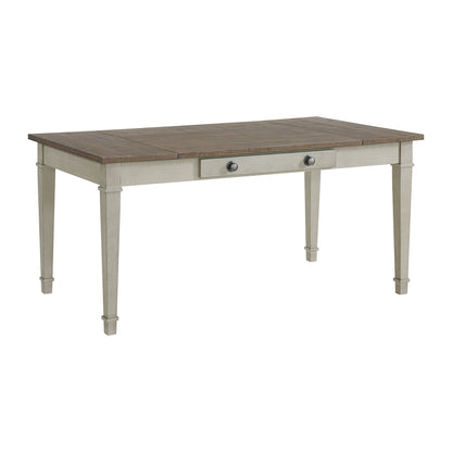 Farmington - Rectangular Dining Table - Medium Brown And Washed Stone