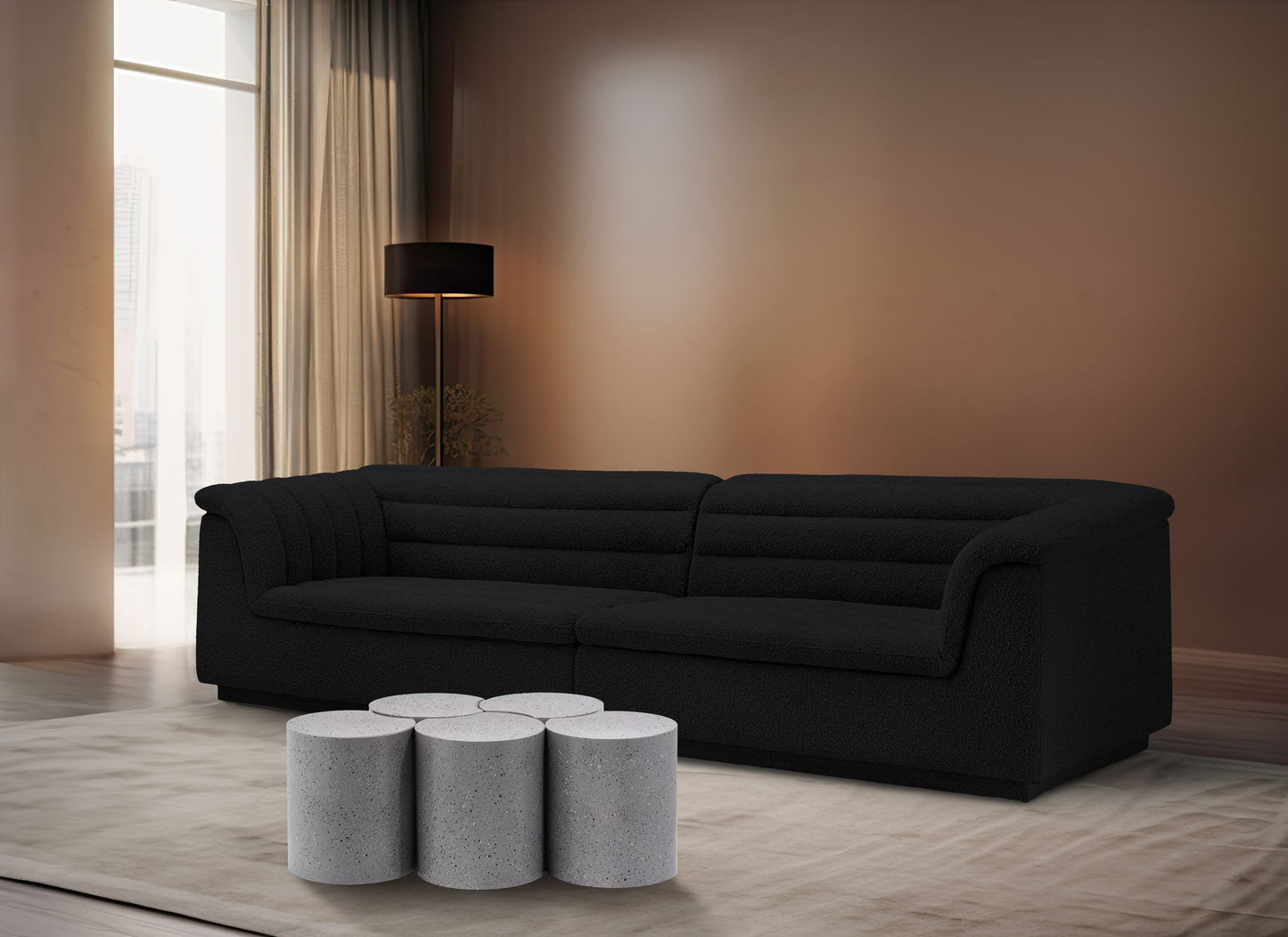 Dimple - 5 Piece Modular Coffee Table - Terazzo Finish