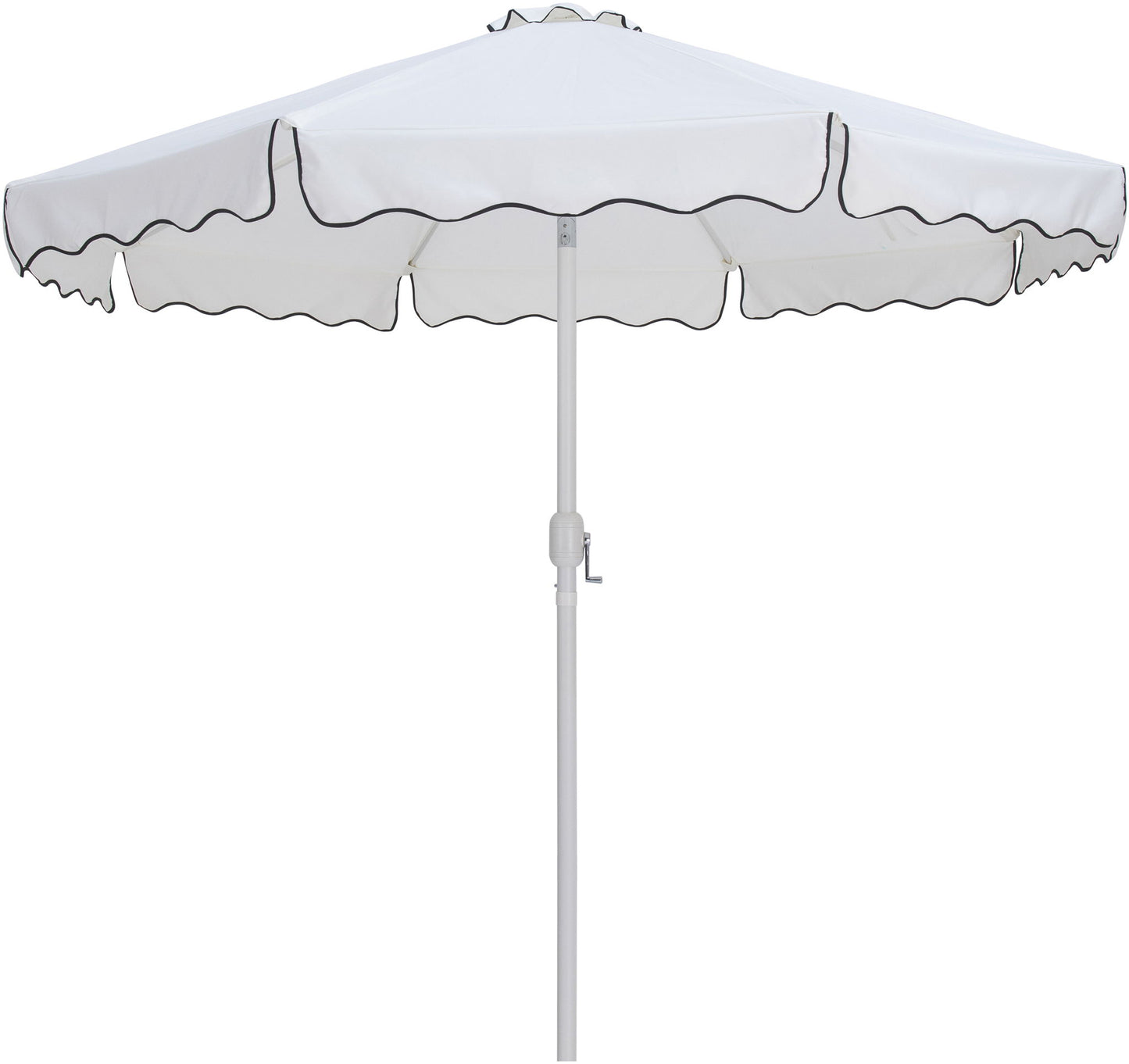 Amalfi - Aluminum Patio Umbrella - Black Base / White Pole