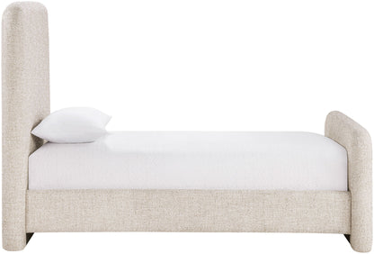 Fira - Linen Textured Fabric Upholstered Bed