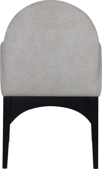 Waldorf - Chenille Dining Arm Chair With Black Legs