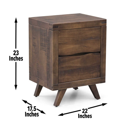 Pasco - Nightstand With Glides - Dark Brown