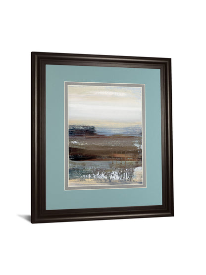 Hint Of By Aerial Snow - Framed Print Wall Art - Light Blue