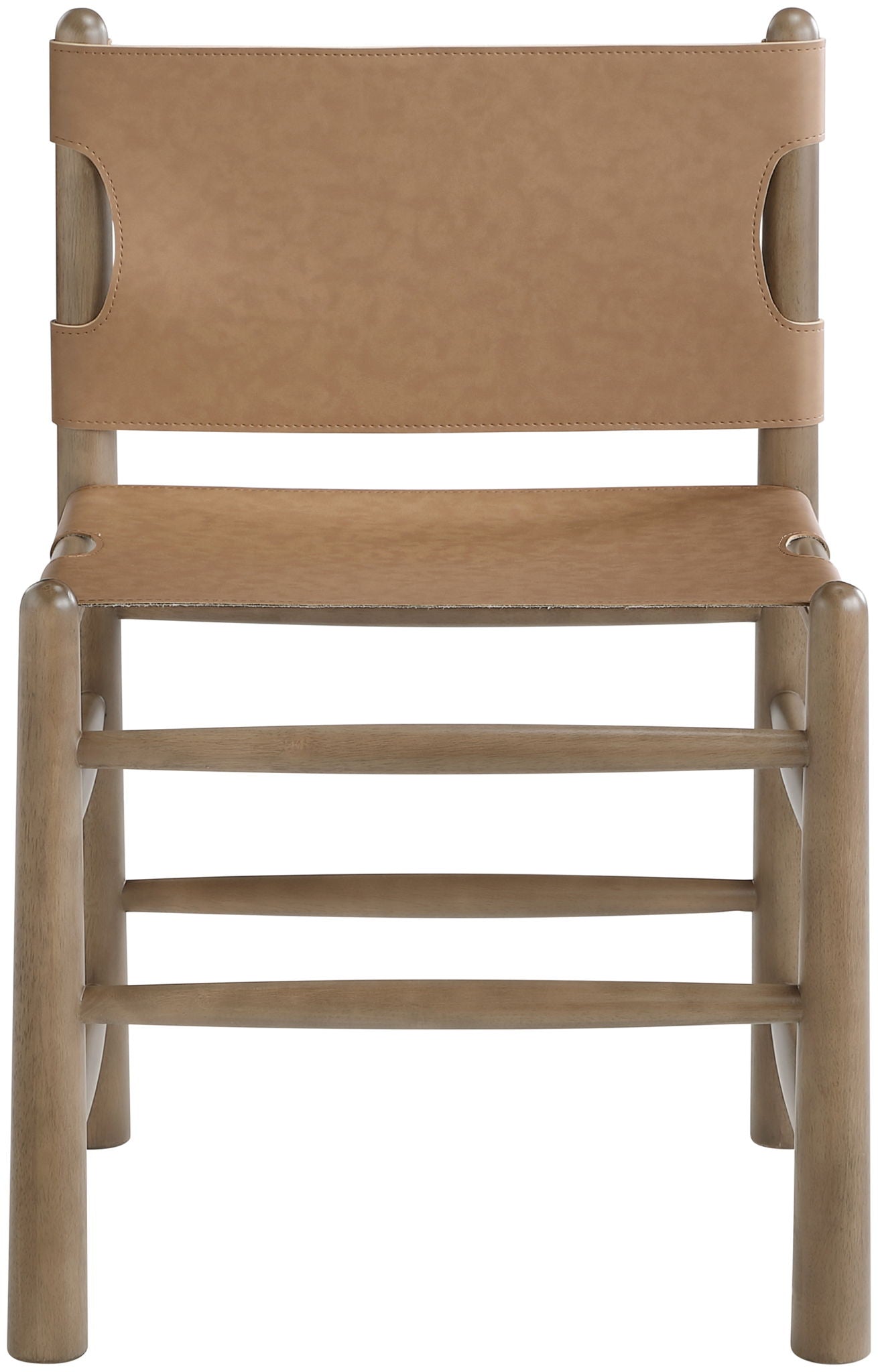 Santos - Vegan Leather Upholstered Dining Chair With Stained Brown Base (Set of 2)