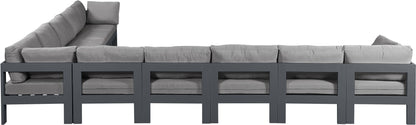 Nizuc - Outdoor Patio 10 Piece Modular Sectional With Gray Frame