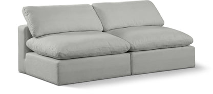 Comfy - Linen Modular Armless Sofa 2 Seats