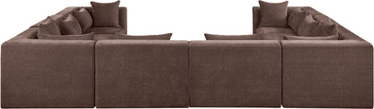 Stellar - 8 Piece Chenille Fabric Upholstered Modular Sectional