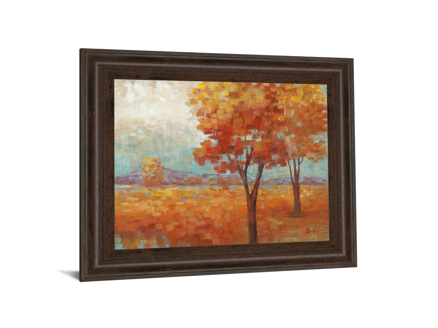 Distant Mountain Il By Nan - Framed Print Wall Art - Orange