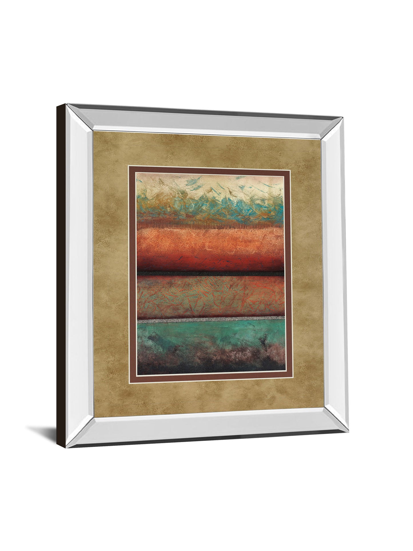 Excitement By Laurie Fields - Mirror Framed Print Wall Art - Light Brown