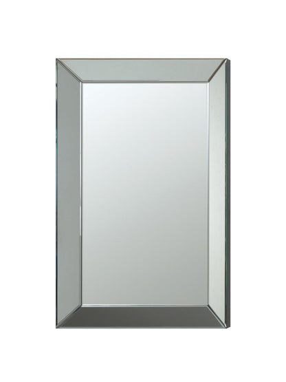 Pinciotti - Espejo de pared rectangular biselado - Plata