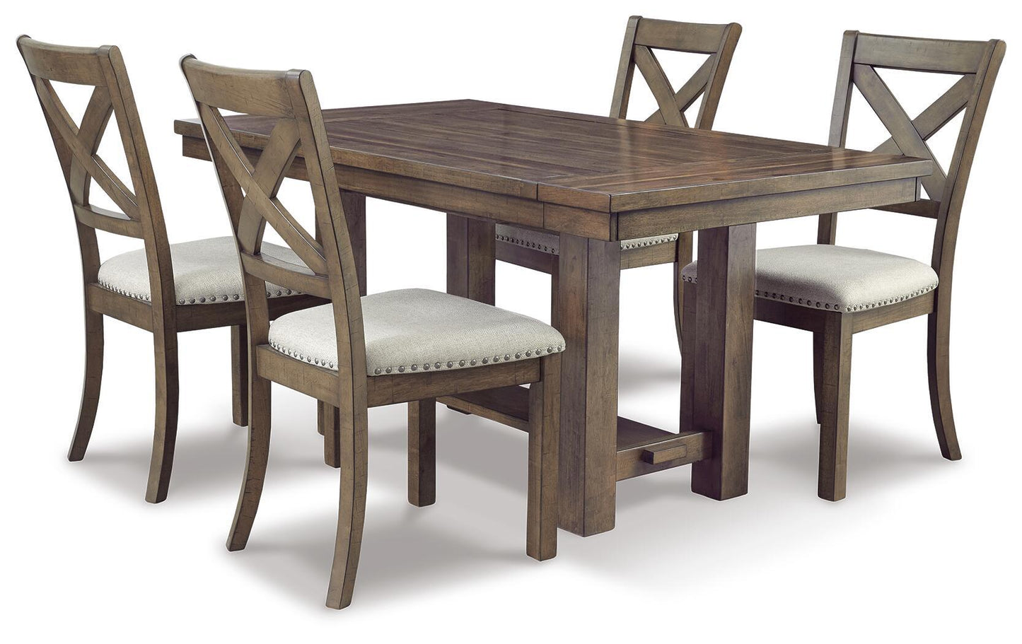 Moriville - Marrón grisáceo - Mesa extensible rectangular para comedor