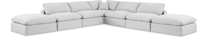 Comfy - 7 Piece Linen Modular Corner Sectional