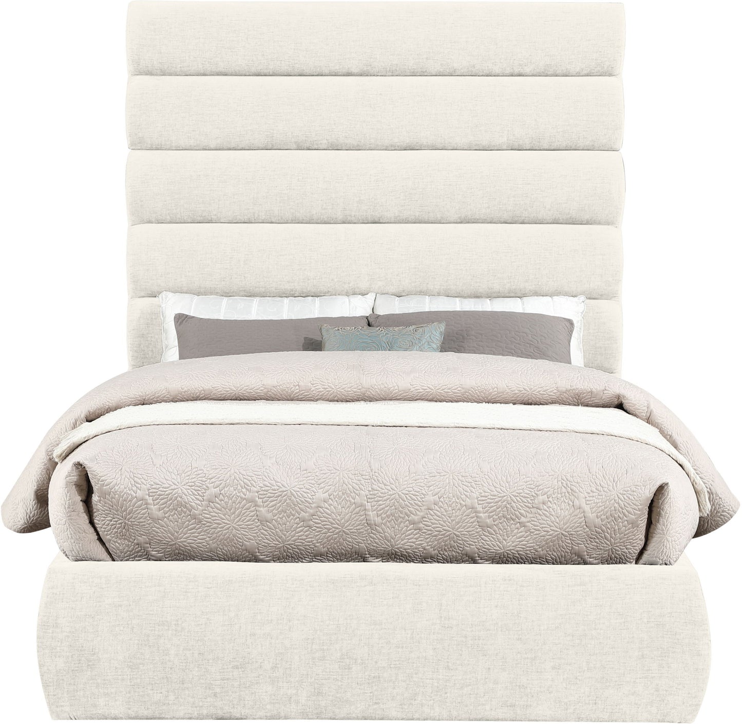 Adam - Chenille Fabric Bed With 70.5" Headboard