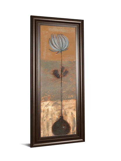 Solitary Flower I By Norman Wyatt - Framed Print Wall Art - Light Brown