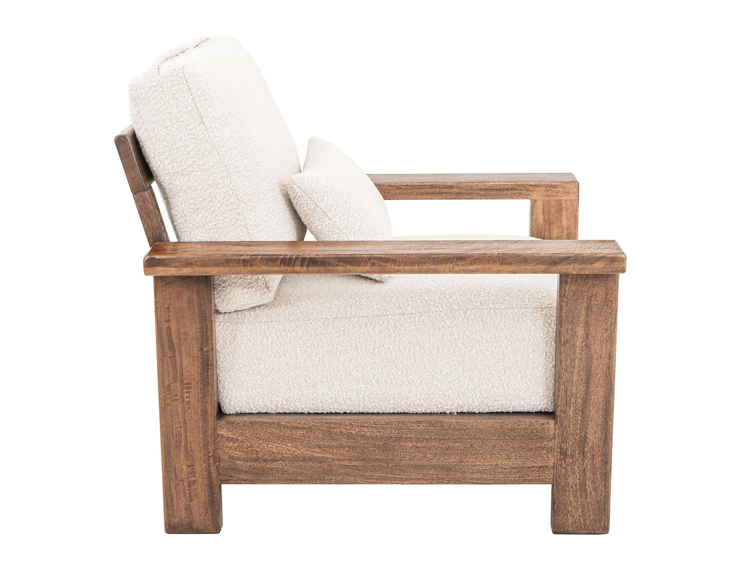 Duna - Armchair - White / Light Brown