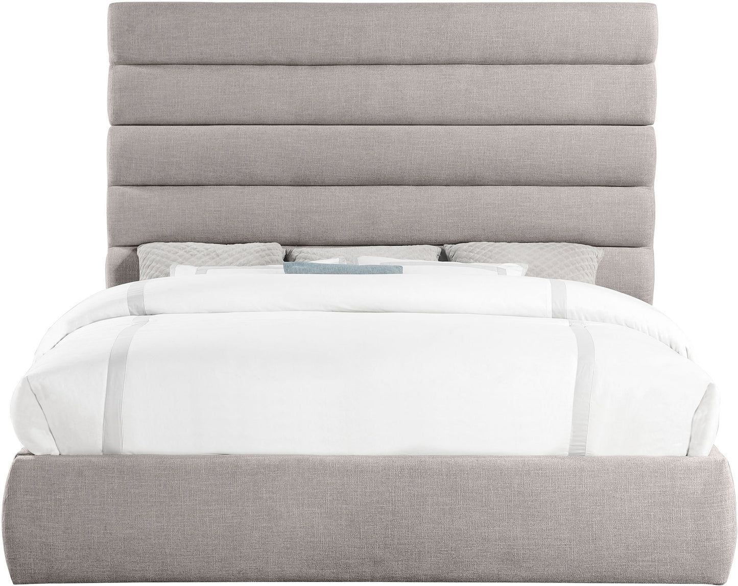 Adam - Linen Fabric Bed With 70.5" Headboard