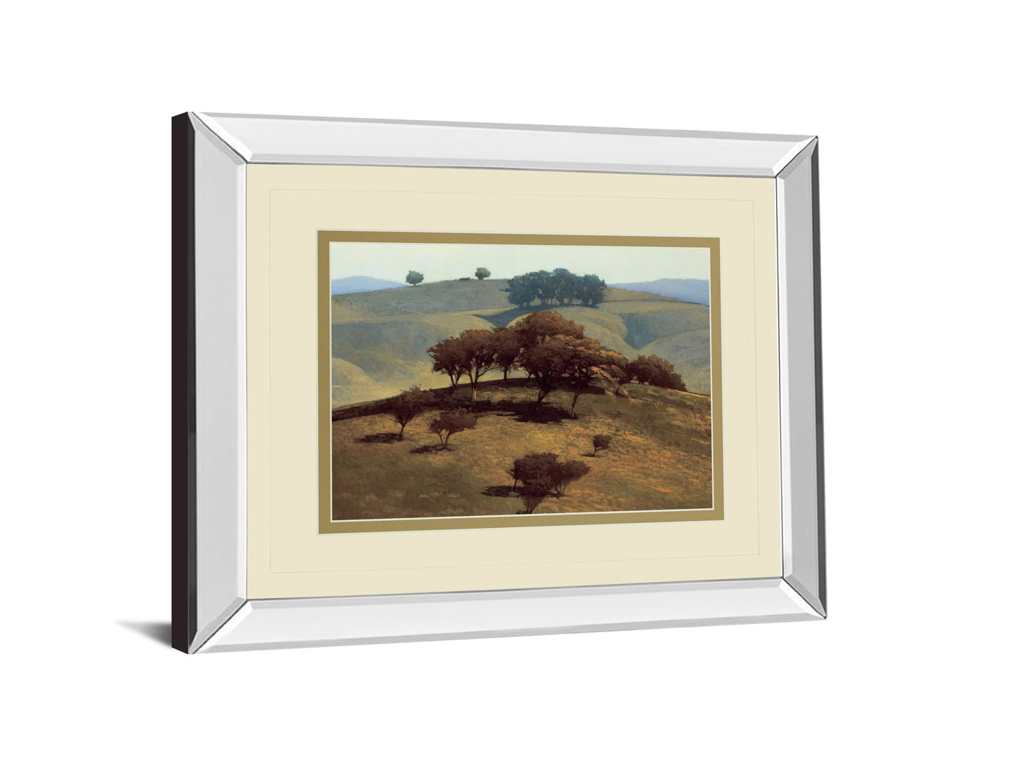 Hills Near Chico By N. Bohne - Mirror Framed Print Wall Art - Light Brown