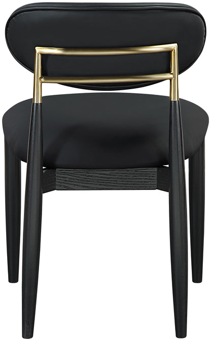 Riccio - Dining Side Chair (Set of 2) - Black And Gold Frame