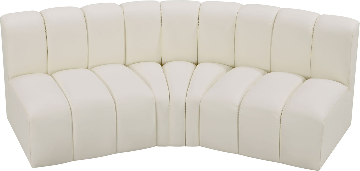 Arc - Faux Leather 3 Piece Modular Corner Sofa
