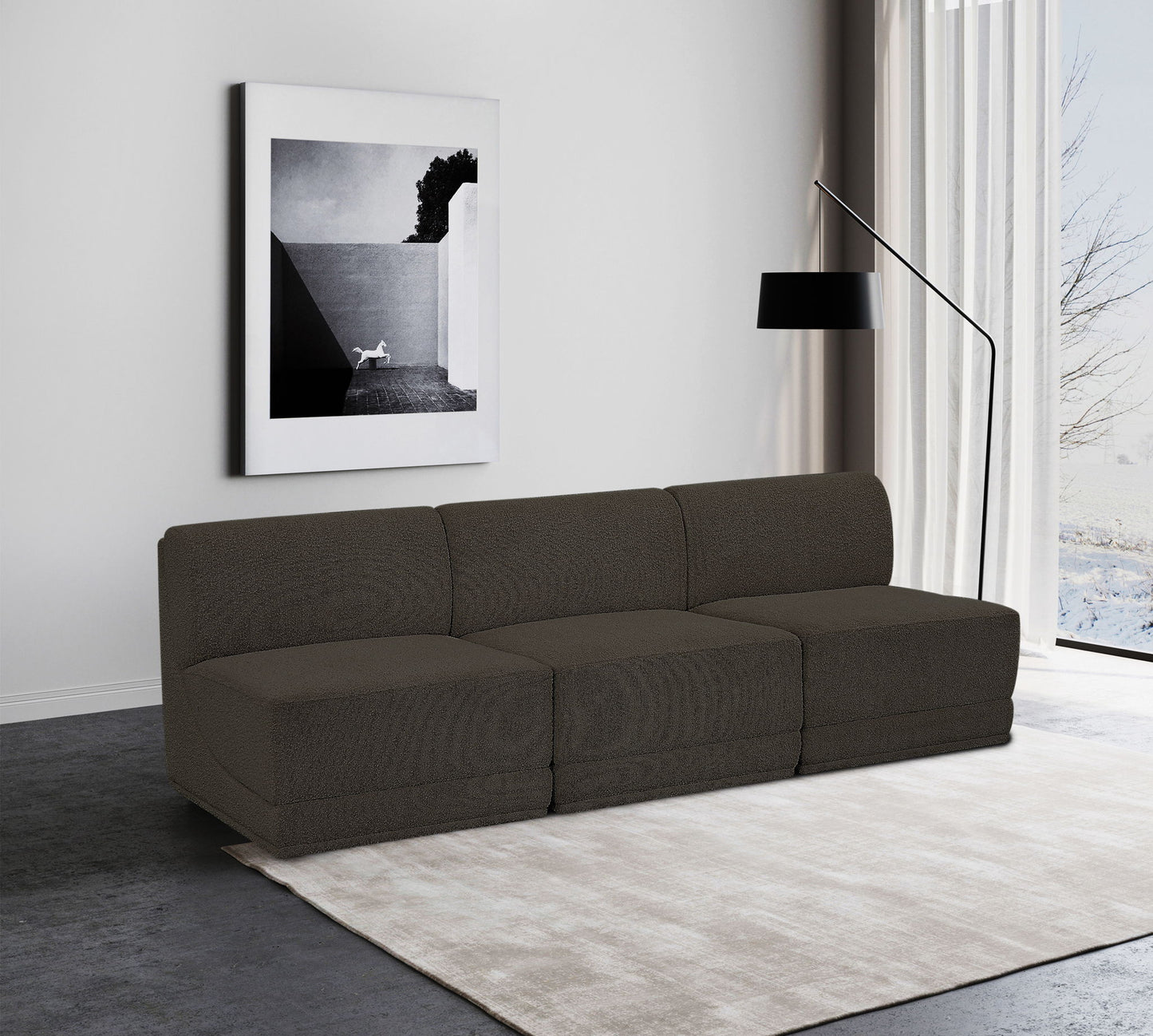 Ollie - 3 Seat Armless Modular Sofa