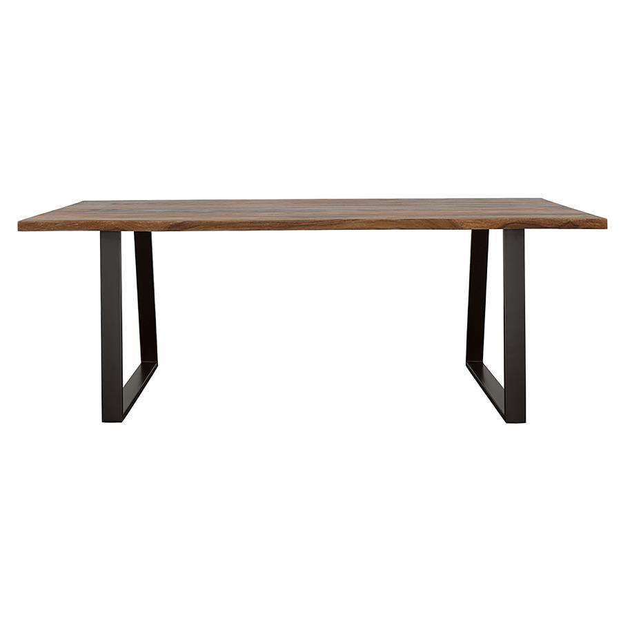 Ditman - Mesa de comedor Live Edge - Sheesham gris y negro