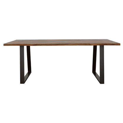 Ditman - Mesa de comedor Live Edge - Sheesham gris y negro