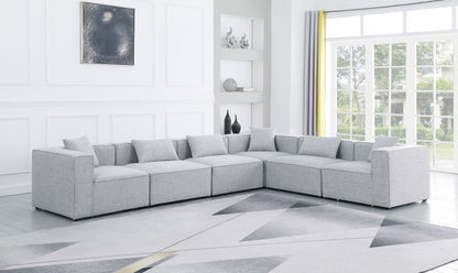 Cube - Linen 6 Piece Modular Corner Sectional