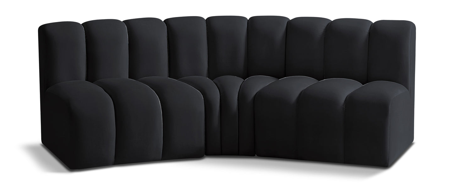 Arc - Velvet 3 Piece Modular Corner Sofa