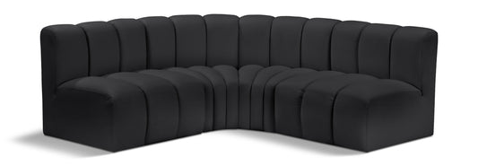 Arc - Faux Leather 4 Piece Corner Modular Sofa