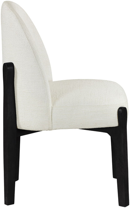 Torino - Upholstered Dining Chair With Brushed Black Base (Set of 2)