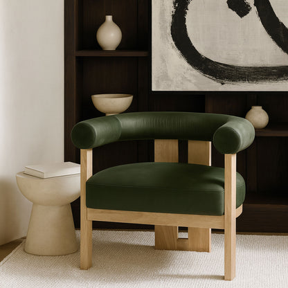 Arienzo - Performance Fabric Upholstered Accent Chair - Natural Base