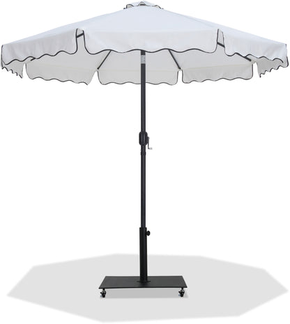 Amalfi - Aluminum Patio Umbrella - Black Base / Black Pole