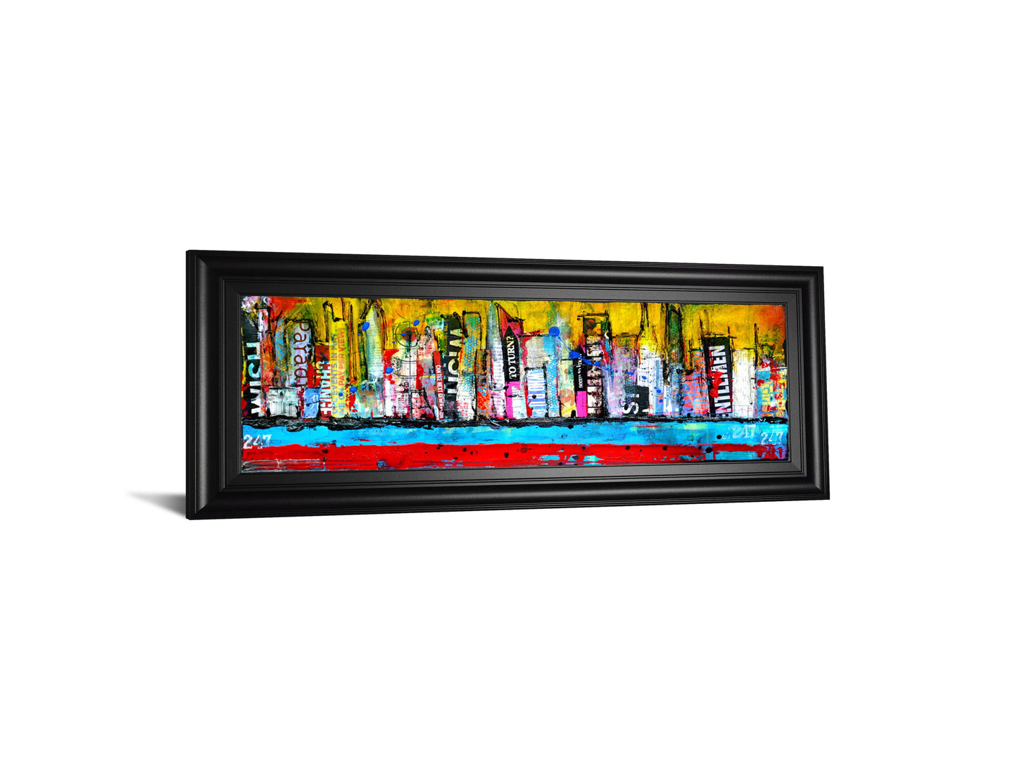 Skyline By Erin Ashley - Framed Print Wall Art - Yellow