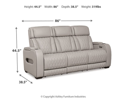Boyington - Sofá reclinable eléctrico con reposacabezas ajustable
