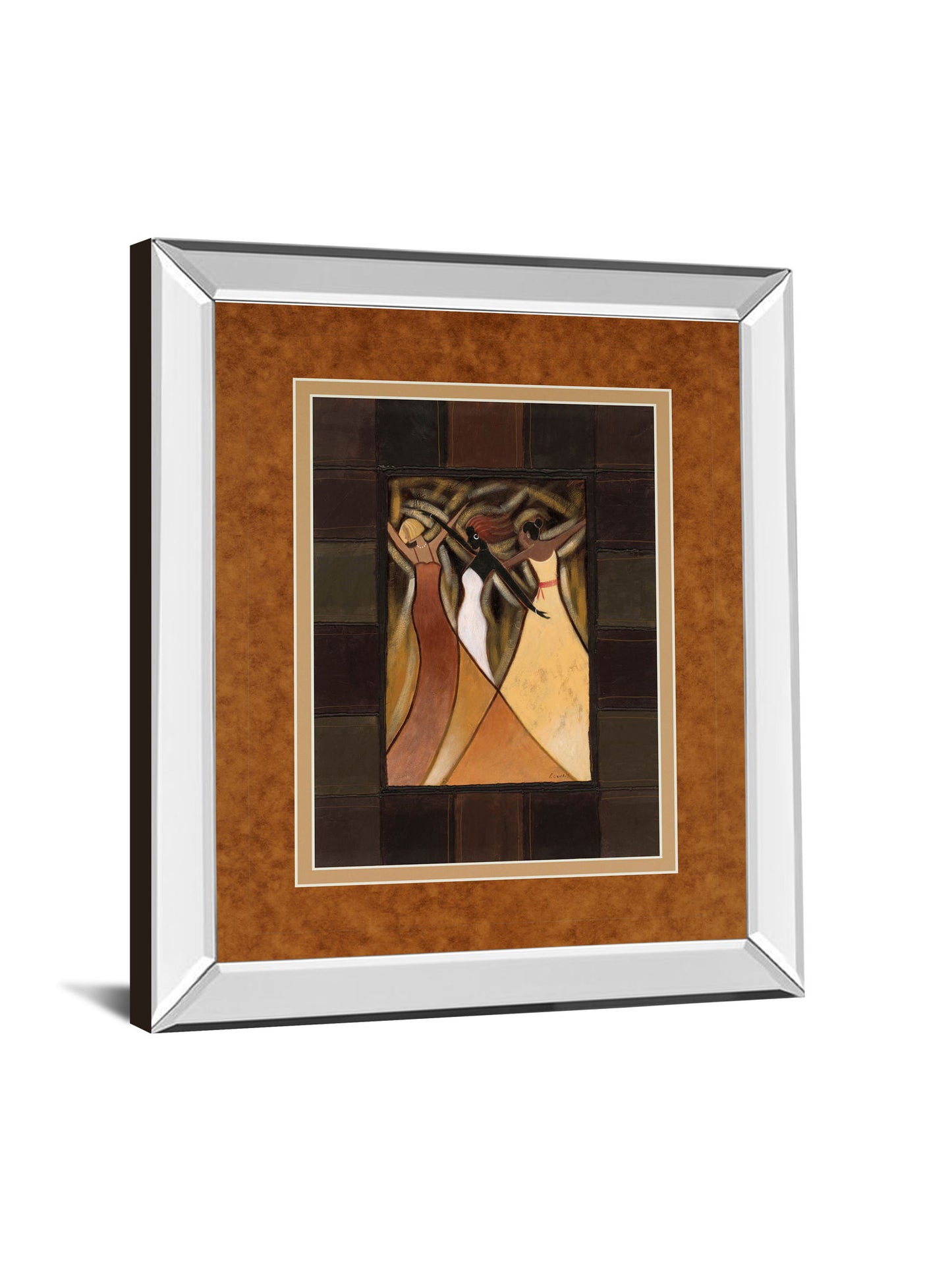 Divine Grace Il By Rob Hefferan - Mirror Framed Print Wall Art - Light Brown