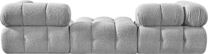 Ames - 3 Piece Boucle Modular Sofa With 1 Backless Seat