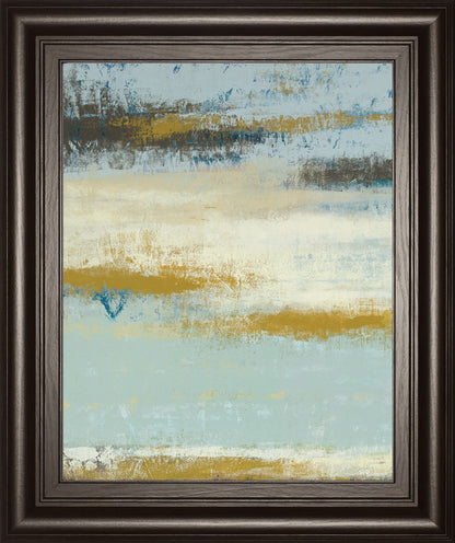 Ocean View By Vindedzis - Framed Print Wall Art - Light Blue