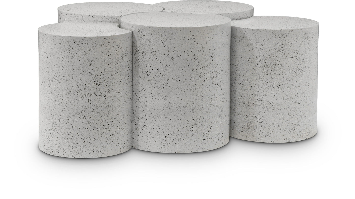 Dimple - 20" 5 Piece Modular Coffee Table - Terazzo Finish