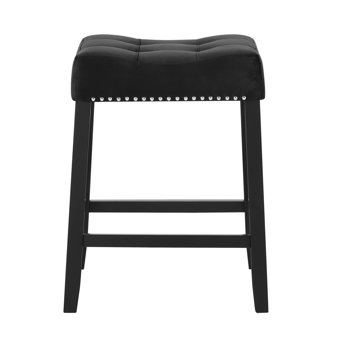 Lennon - Saddle Counter Bar Stool (Set of 2) - Black