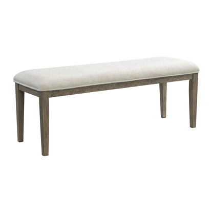 Versailles - Contemporary Dining Bench Boucle - White / Grey