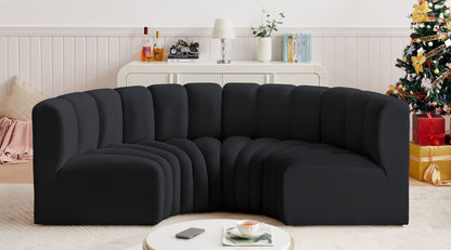 Arc - Velvet 4 Piece U-Shaped Modular Sofa