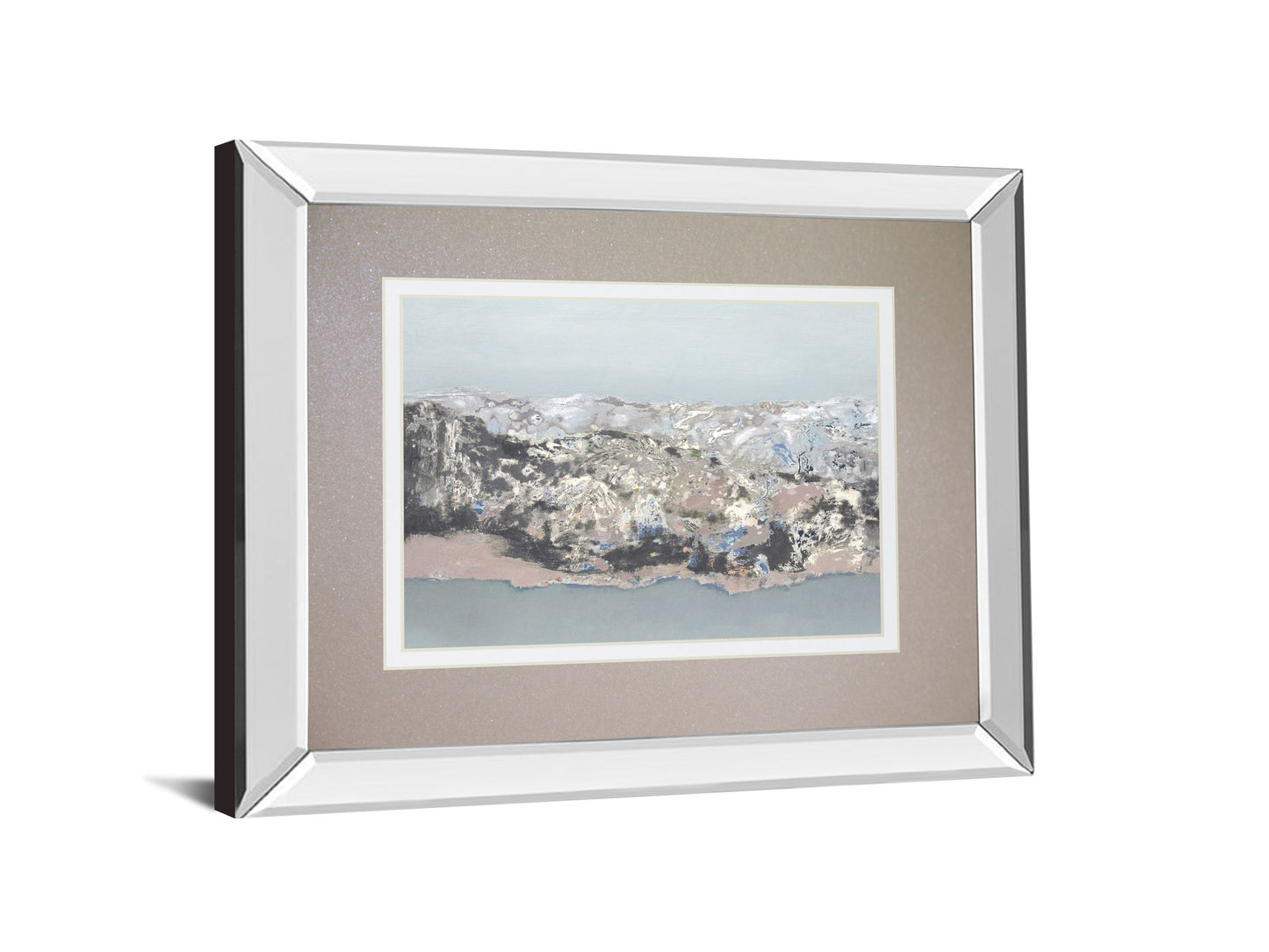 Terrain By Caroline -Mirror Framed Print Wall Art - Dark Gray